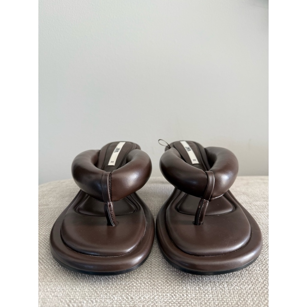 ZARA HEELED QUILTED SANDALS - Picture 6 of 15